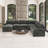  126" Wide Modern Corduroy Upholstered Modular Sectional Sofa Couch with Storage Ottoman-1821676362-1821676361