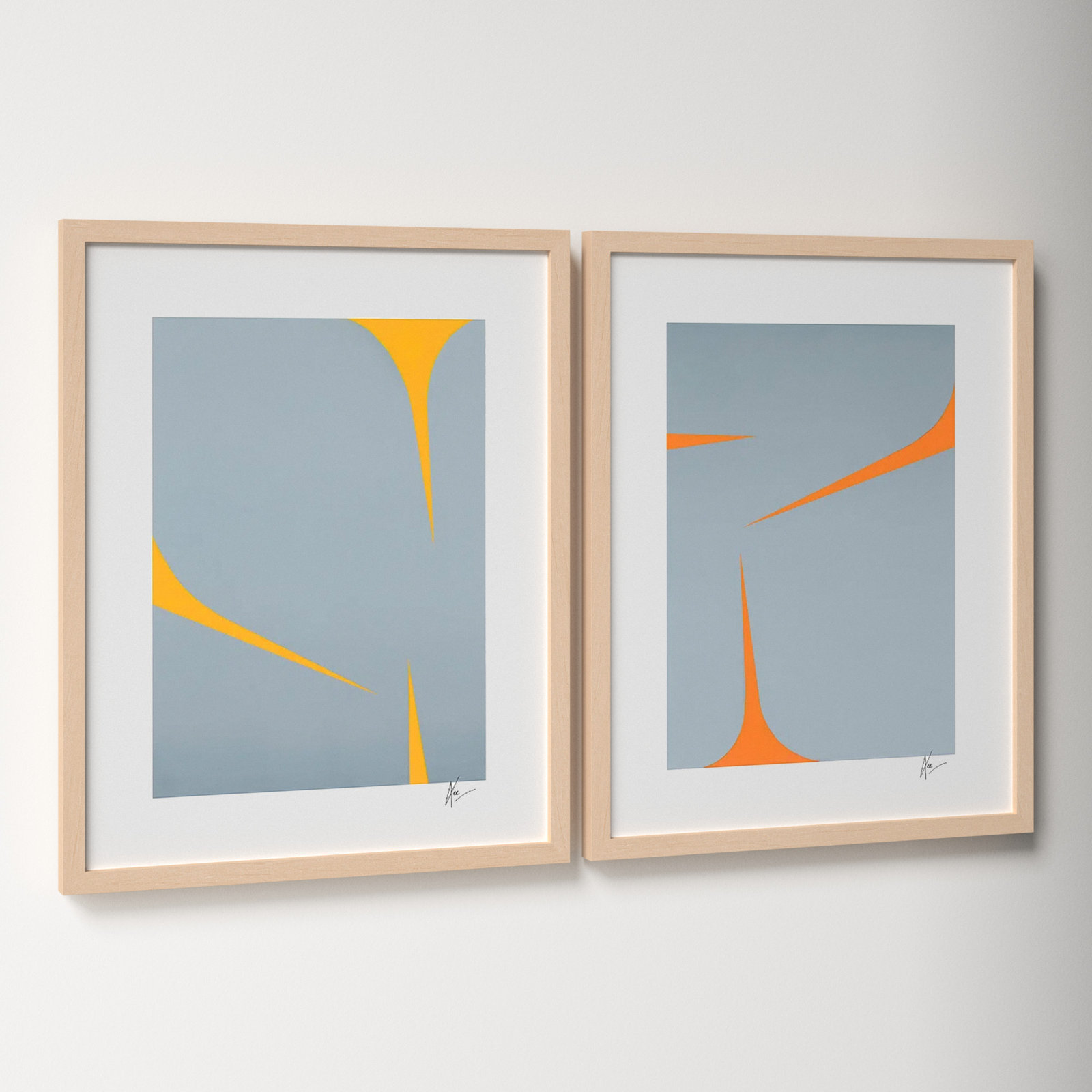 Clouds. Set Of 2 by Lee Lessem, 30" W x 38" H, Beige