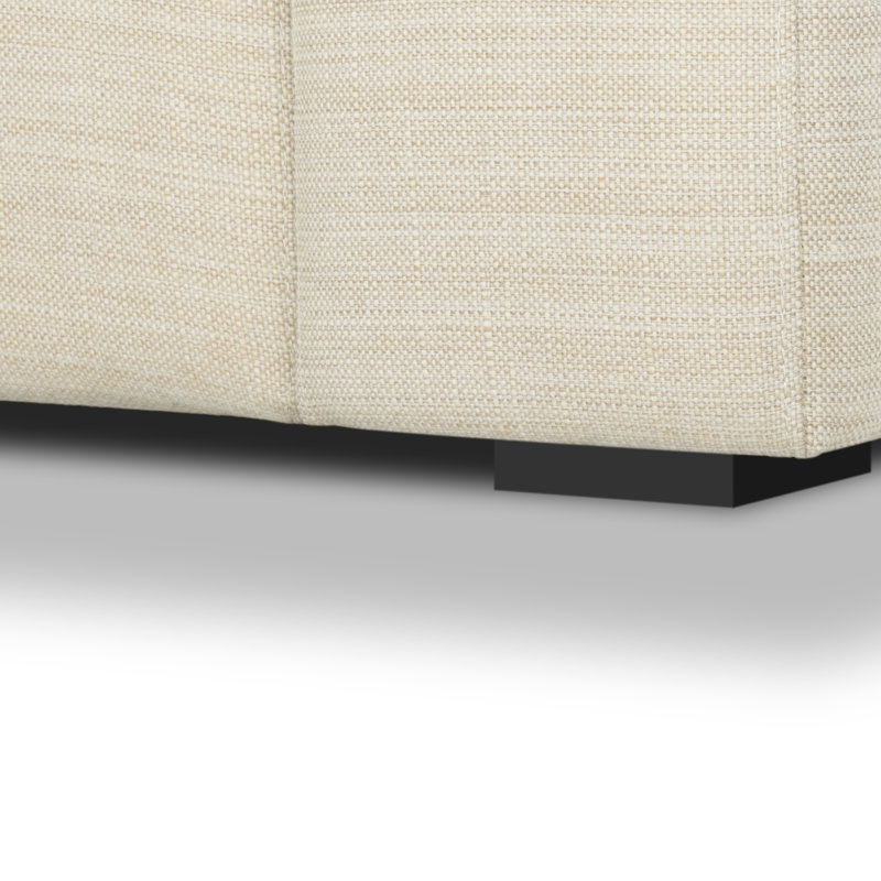 Fauteuil Benedict, Tissu performance natté crème