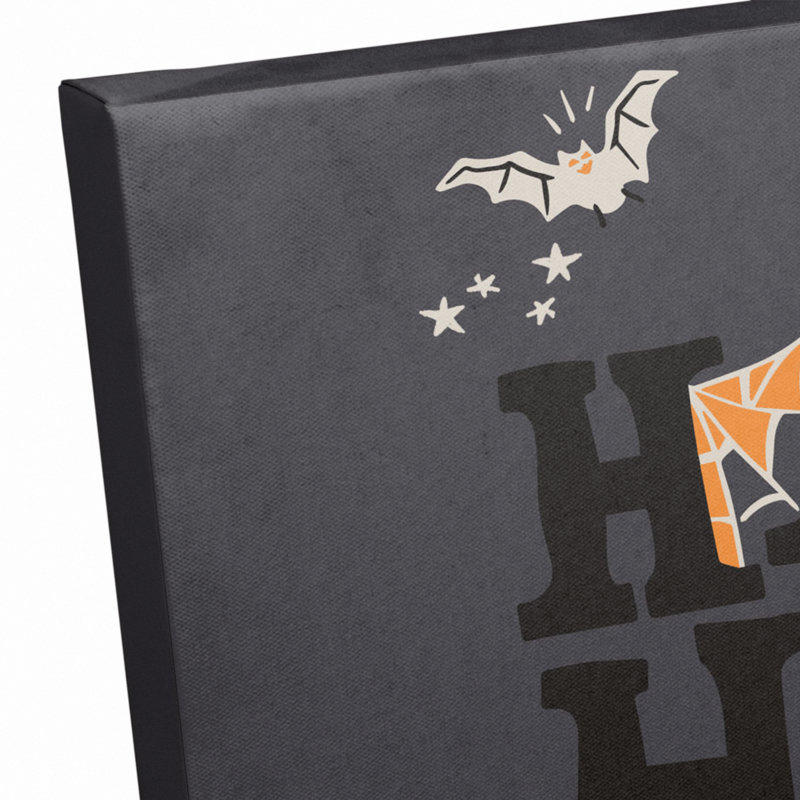 «Happy Halloween», art textuel sur toile tendue