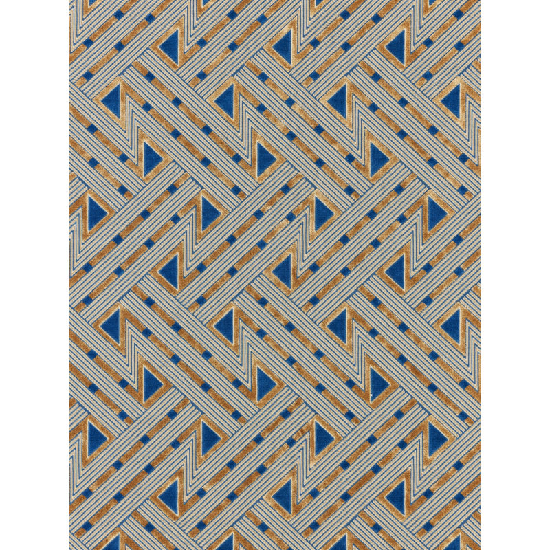 KASAI VELVET, Bleu/doré