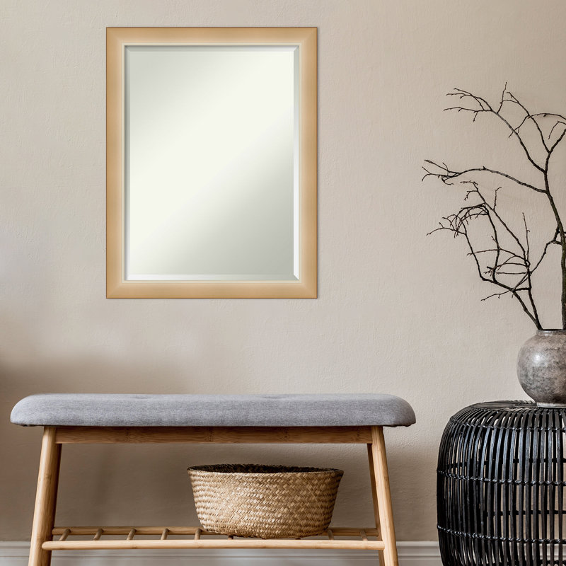 Miroir mural Quade, 27,25 po x 21,25 po, Eva Ambre or