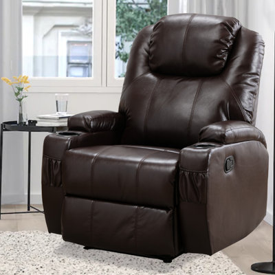 Fauteuil inclinable manuel en similicuir Alizee