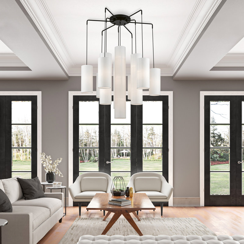 Traneisha 15 - Light Dimmable Chandelier, Black