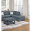 Ensemble de salon modulaire en forme de L avec repose-pieds et canapé capitonné 3 pièces-525619650
