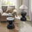 Solid Pine Wood End Table-1605523563