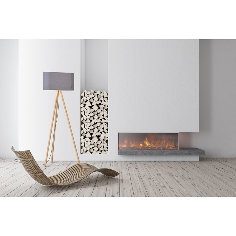 Belmont Tripod Floor Lamp, Walnut, White