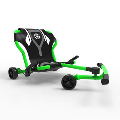 EzyRoller: Pro X - Vert - Scooter, Cambering Motion, Chariot sans pédale, Freins à main, Cadre extensible, Capacité de 220 lb, Enfants et adultes de 9 ans et plus