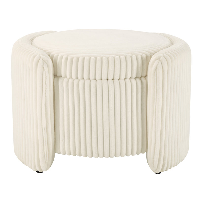 Tessio Storage Ottoman, Beige