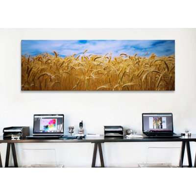 «Panoramic Wheat Crop Growing in a Field, Palouse Country, Washington State», reproduction de photo sur toile tendue