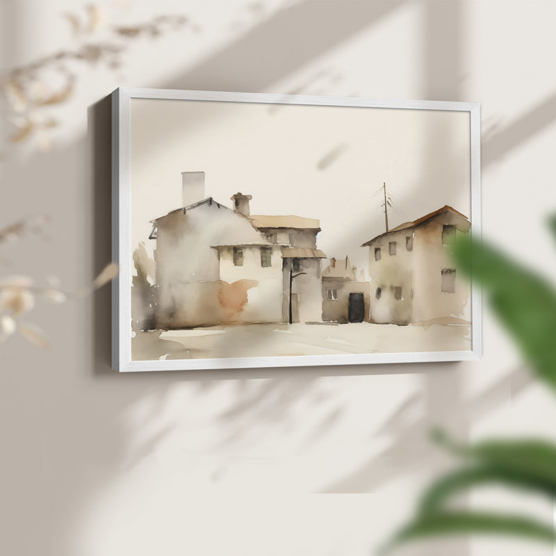 Paysages rétro-XXXII - impression encadrée - réaménageable, H 8 po x l 10 po, Blanc