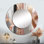 Osmary rose Rosegold Cercle Chaos V - grand miroir de formes transitionnelles, décor de miroir mural rond rose unique, art imprimé en métal