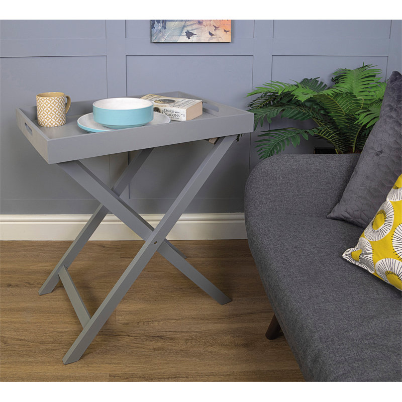 Byer Folding tray table , Grey