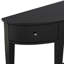 Table courbée moderne en U pour diverses pièces. 3 tiroirs et 1 tablette. Style élégant avec fabrication. Facile à assembler. Matériaux assurés. Solution de rangement pratique.