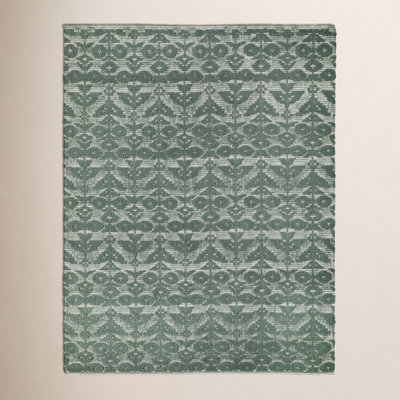 Hand-Tufted Floral Wool Rug