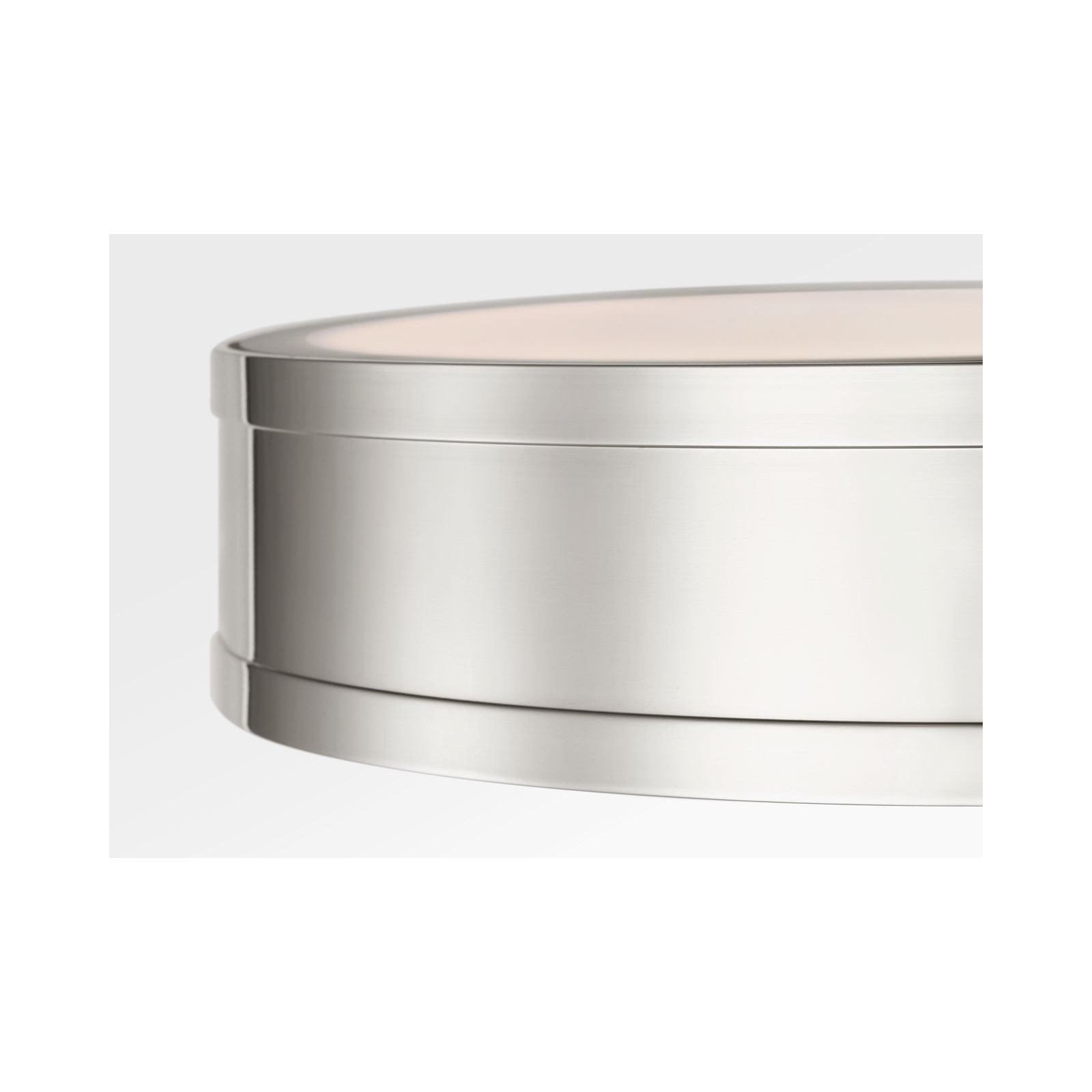 Radcliff Round Semi Flush, Polished Nickel, 4" H x 12" W x 12" D