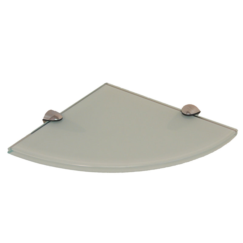 Tablette flottante en verre Ceallach, Blanc, H 0,38 po x l 10 po x P 10 po