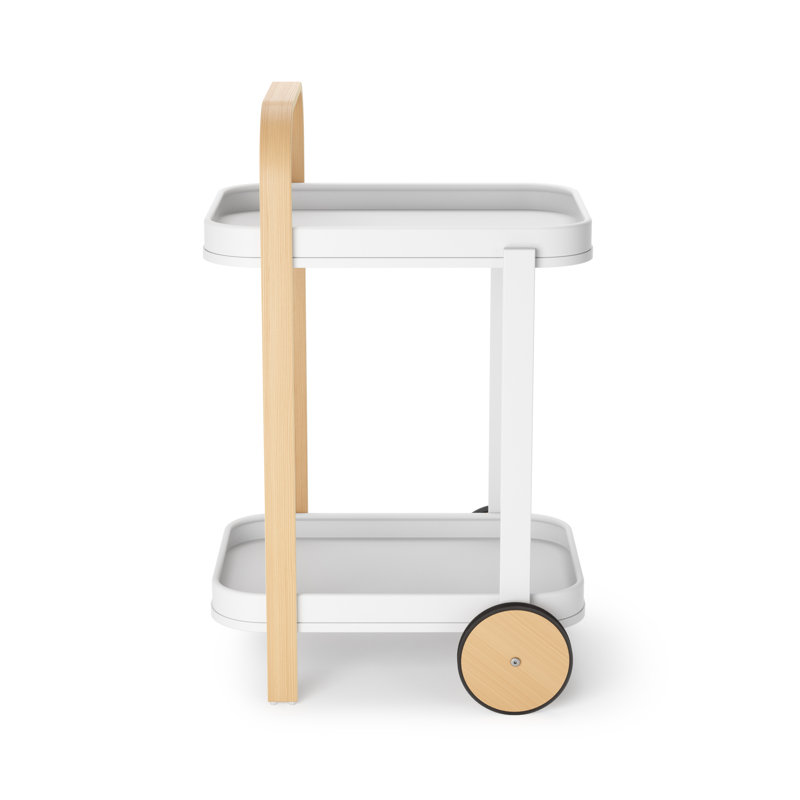 Chariot de bar / rangement Bellwood, Beige, Blanc