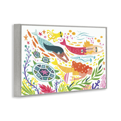 «Underwateraigning Mermaids», art de la giclée encadrée par Irene Chan