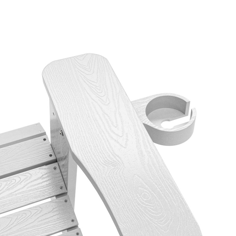 Ensembles de chaises Adirondack surdimensionnées en plastique, Blanc