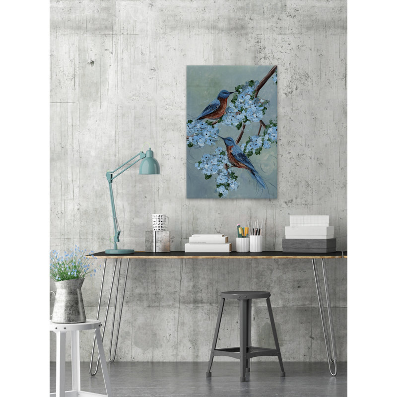 « blue paradise », reproduction sur toile tendue, H 24 po x l 16 po x P 1,5 po
