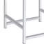 Tabouret de coiffeuse gris avec coussin rembourré de mousse et finition moderne