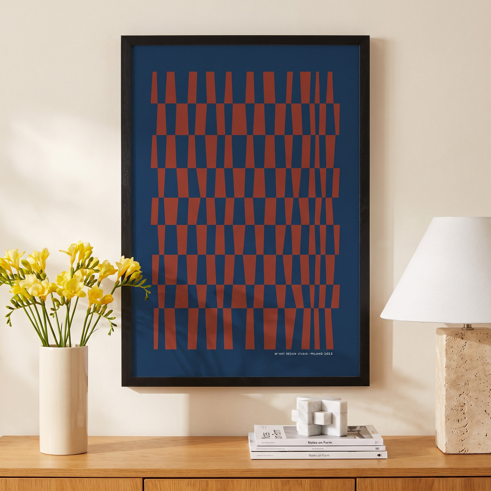 Vibrant Intersections 6 Print, Black Framed, 20" H x 14" W