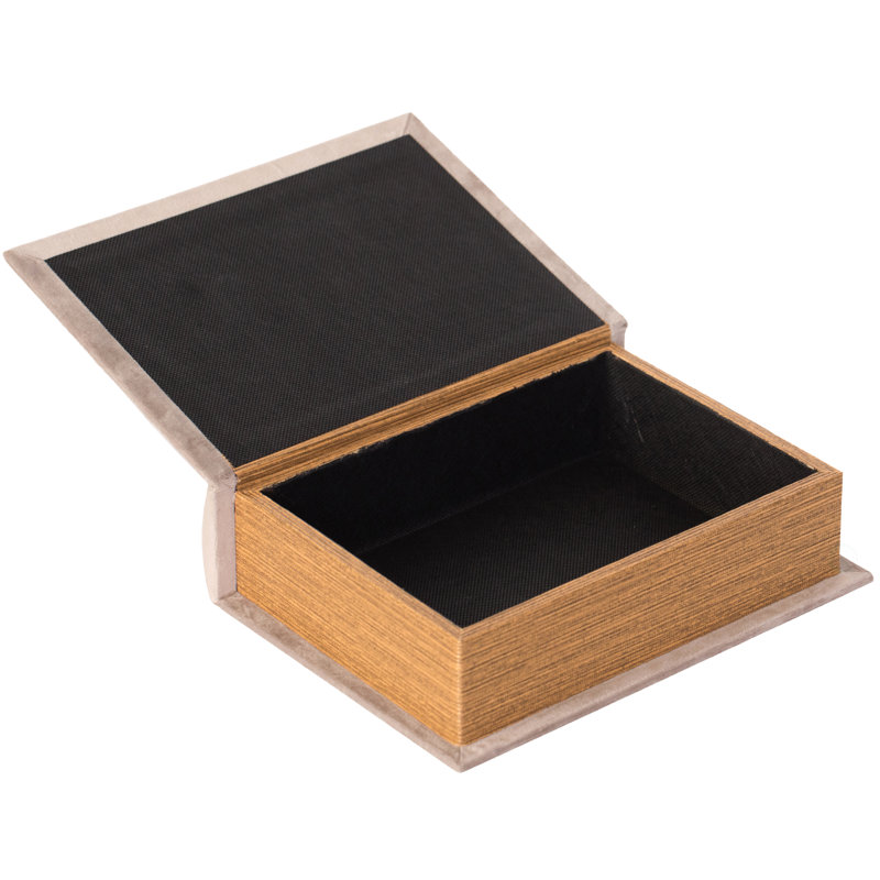 Boîte de rangement décorative en forme de livre Dewey, taupe