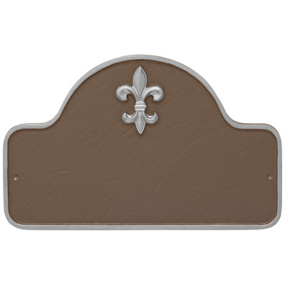 Plaque d'adresse à une ligne Fleur de Lis