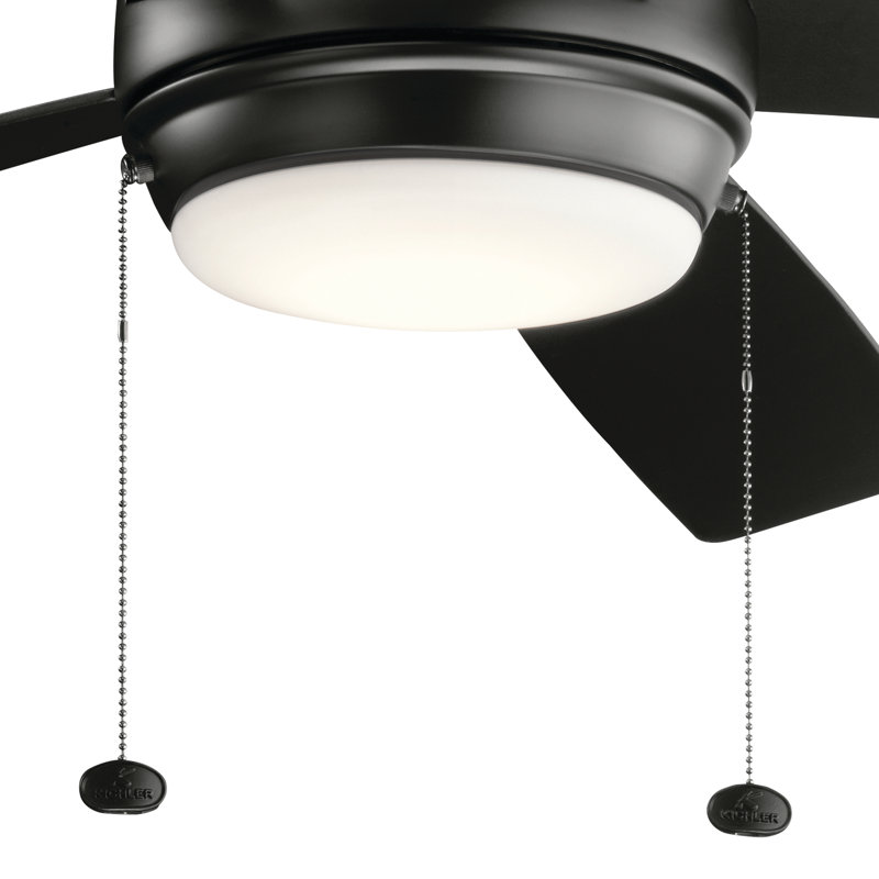 Starkk 60'' Black Steel Ceiling Fan with LED Light