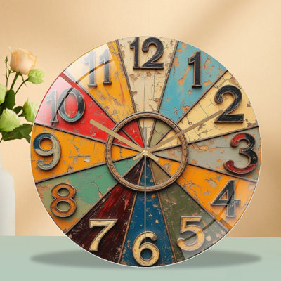 Horloge murale rétro rétro 12 pi