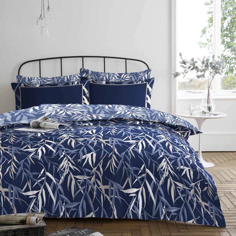Cotton Blend Floral Duvet Cover Set with Pillowcases, Double Duvet Cover Set + 2 Standard Pillowcases