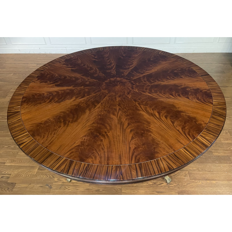 Round Mahogany Wood Dining Table