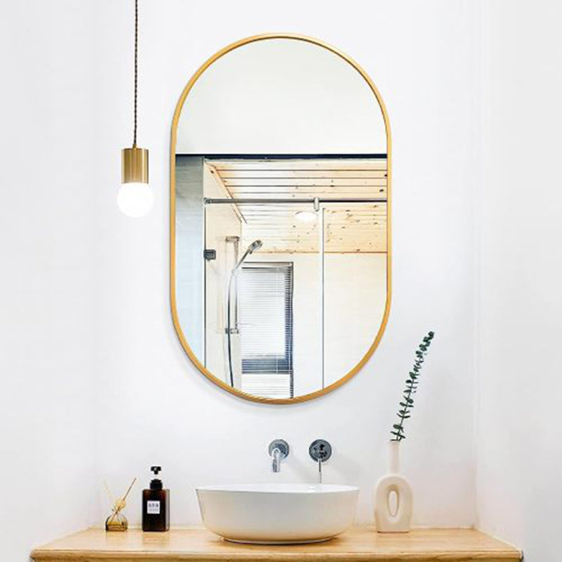 Rauch Aluminum Mirror, 28" x 20", Gold, Oval
