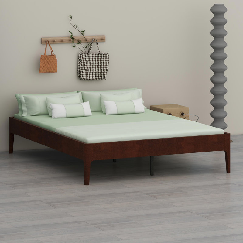 Sleek Platform Sleeping Base with Sturdy Internal Support Grid and Clean Lines, Chocolate