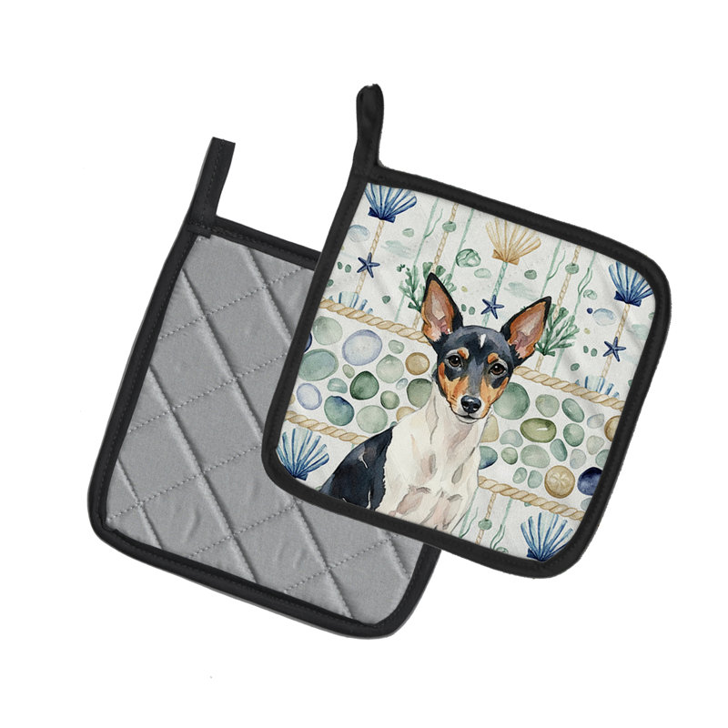 Paire de porte-casseroles Toy Fox Terrier