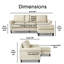Canapé modulaire réversible avec méridienne Serta Harmon-1282876228-1259464628
