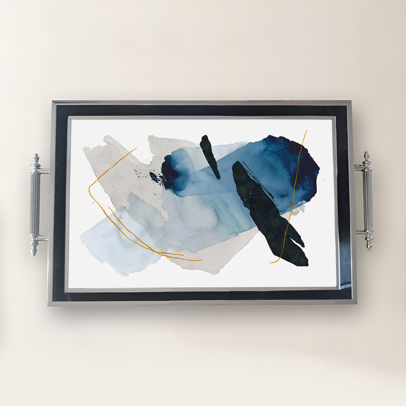 Elegant Glass Tray, 19.7 x 11.4 x 1.4 inches | 100% Durable Glass Construction | Easy to Clean with Damp Cloth | Ideal for Serving, Decorative Display, and Organizing | Stylish Addition to Home Décor