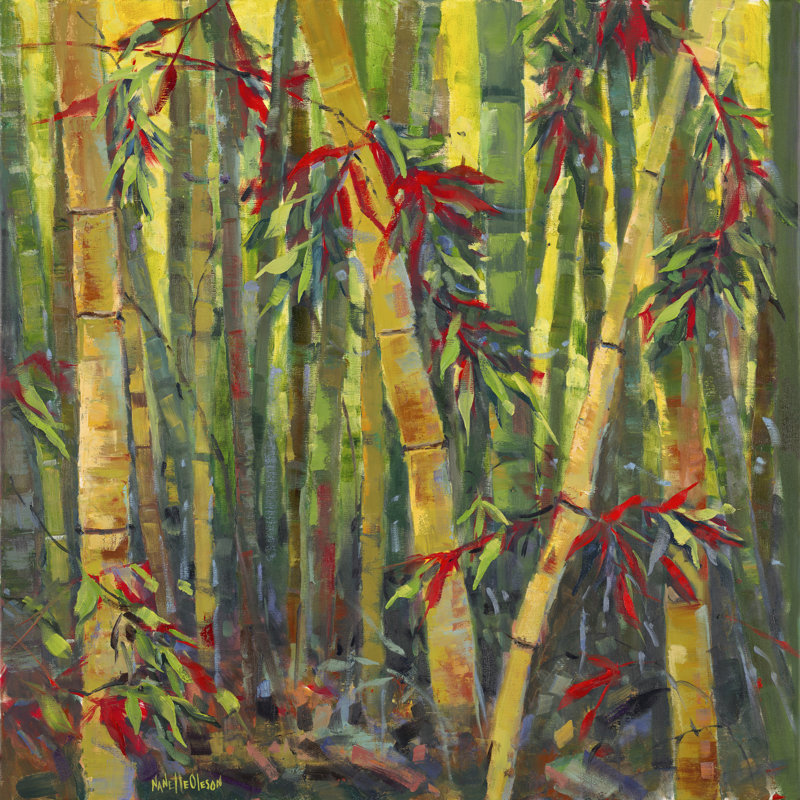 Bamboo Grove I, H 36 po x l 36 po x P 1,25 po