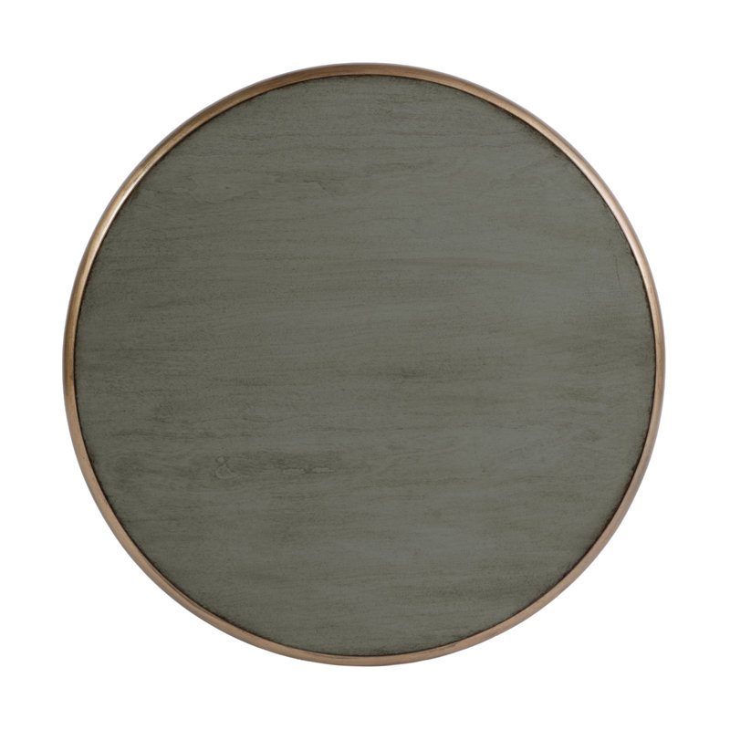 Jules 1 Drawer Round End Table with Storage, Pastel Green