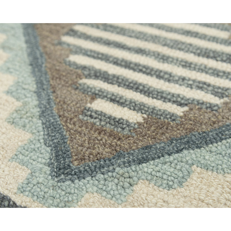 Wool Southwestern Indoor Rug, Rectangle 5' x 7'6"