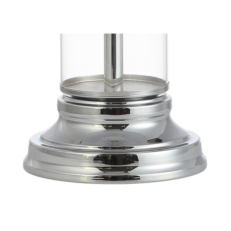Fagaras Glass Table Lamp, Clear/Silver