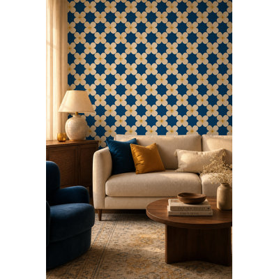 Mid Century Modern Wallpaper Retro Removable Minimalist Wall Double Roll