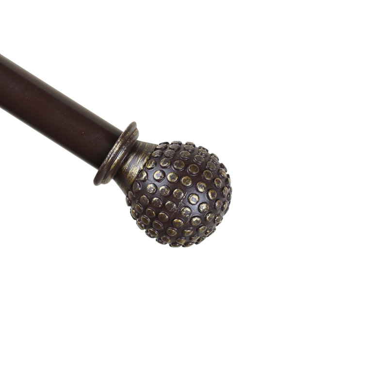 Tringle à rideaux simple ajustable Dijana, 48 po - L 84 po, Bronze/Doré