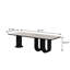 Bureau de 55,12 po en granit blanc moderne et luxueux-299240244