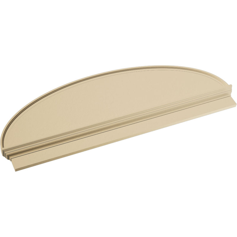 64 po x l 22-7 / 8 po x P 2-1 / 2 po à fronton en uréthane à signature lisse lisse, brun clair apprêté, Combinaison, Lisse