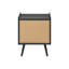 Table d'appoint, table d'appoint, bout, tiroir de rangement, table de chevet, chambre à coucher, salon, stratifié noir, contemporain, moderne-131262070