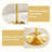 35" Round Tawny Ripple Tempered Glass Dining Table With Gold Tulip Pedestal Base, Table Only