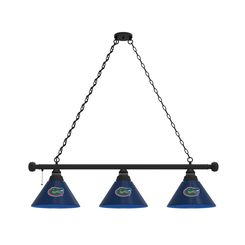 3 - Light Pool Table Lights Pendant, Black, Florida Gators