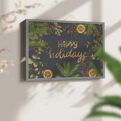 Holiday Sentiment II -Framed Print - Restickable